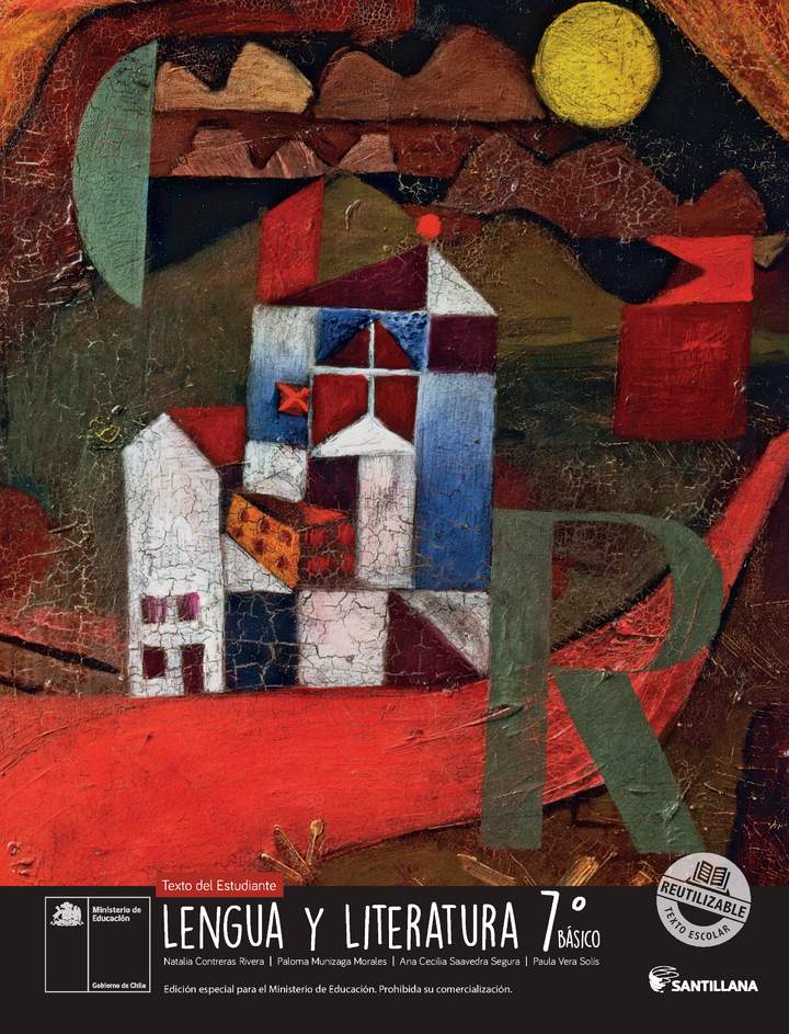 Lengua y Literatura 7º Básico, Texto del estudiante - Portada Texto