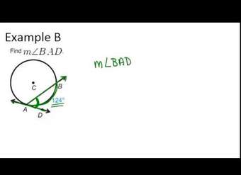 Ángulos en y dentro de un círculo Ejemplos
