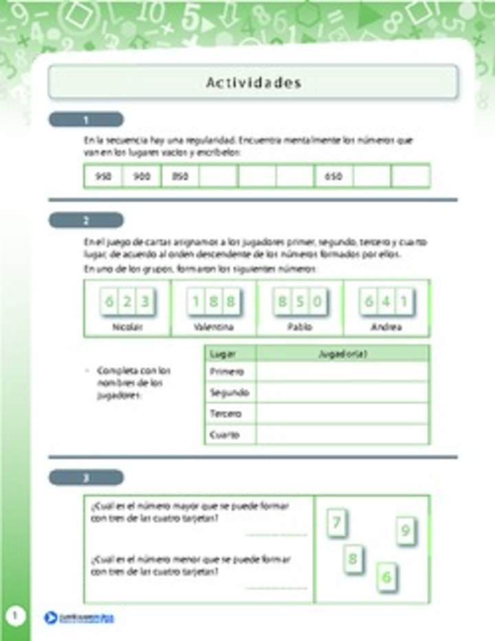 Números y operaciones 1