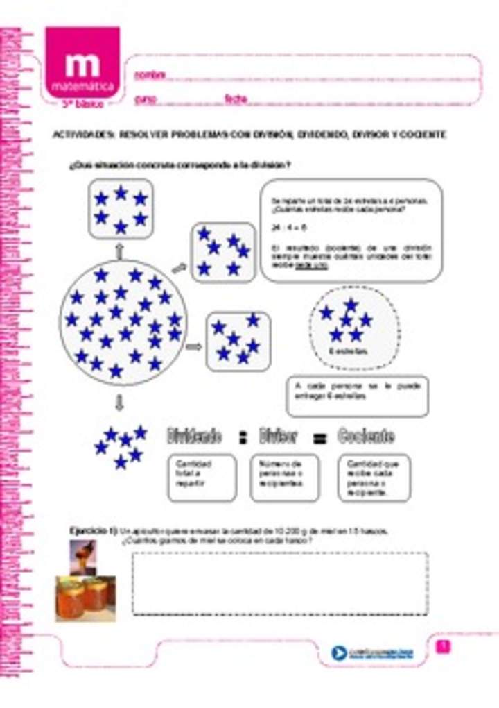 Resolver problemas con división