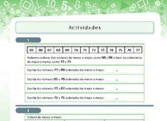 Mayor que, menor que y ordenar cifras