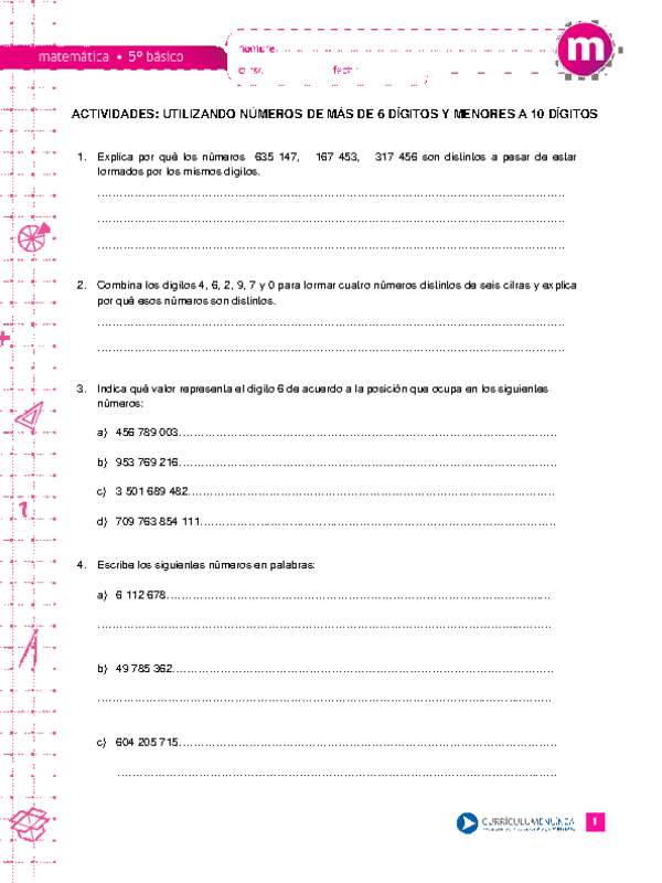 Utilizando números de más de 6 dígitos y menores a 10 dígitos