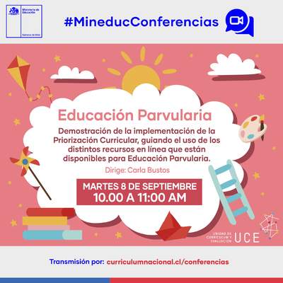 Conferencia virtual: Demostración de Aprendo en línea y herramientas prácticas para la implementación de Educación Parvularia en este contexto.
