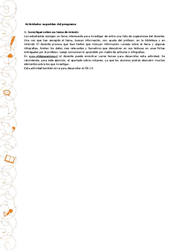 Actividades sugeridas Unidad 2