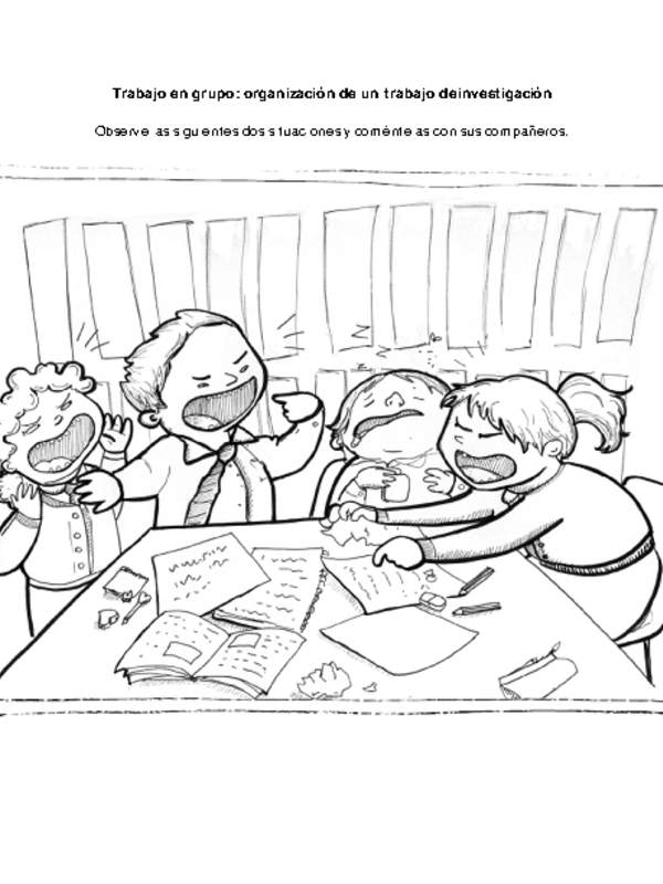 Trabajo en grupo: organización de un trabajo de investigación