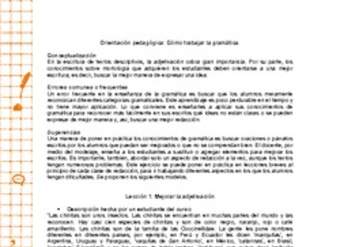 Cómo trabajar la gramática