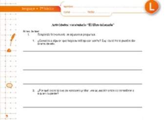 Comprensión de lectura el libro talonario