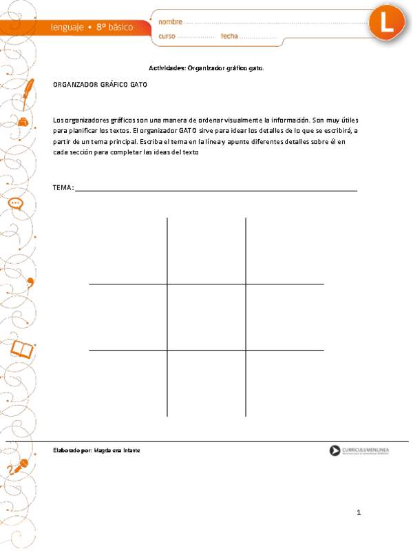Organizador gráfico gato