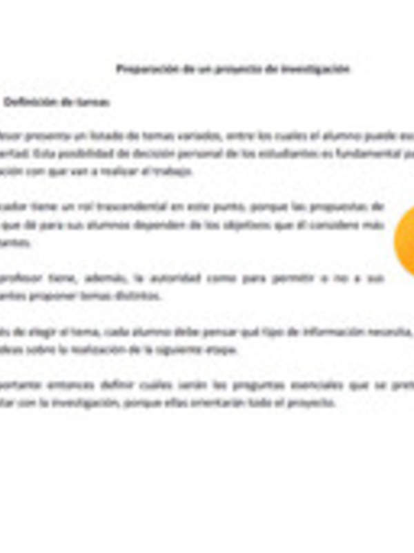 Preguntas esenciales para la preparación de un proyecto de investigación
