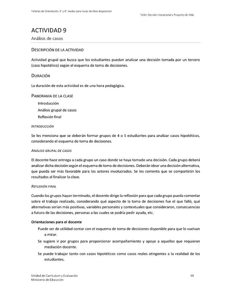 Actividad sugerida - Parte 3 - Actividad 9 - Análisis de casos