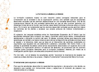 Formación ciudadana y debate