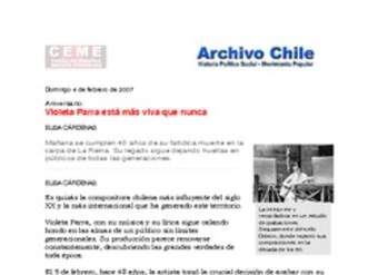 Violeta Parra está más viva que nunca