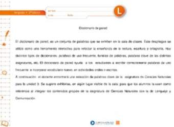 Diccionario de pared