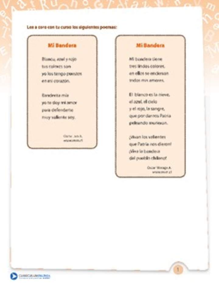 Poemas a la bandera chilena