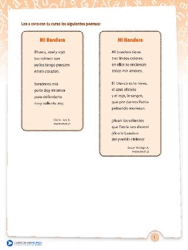 Poemas a la bandera chilena