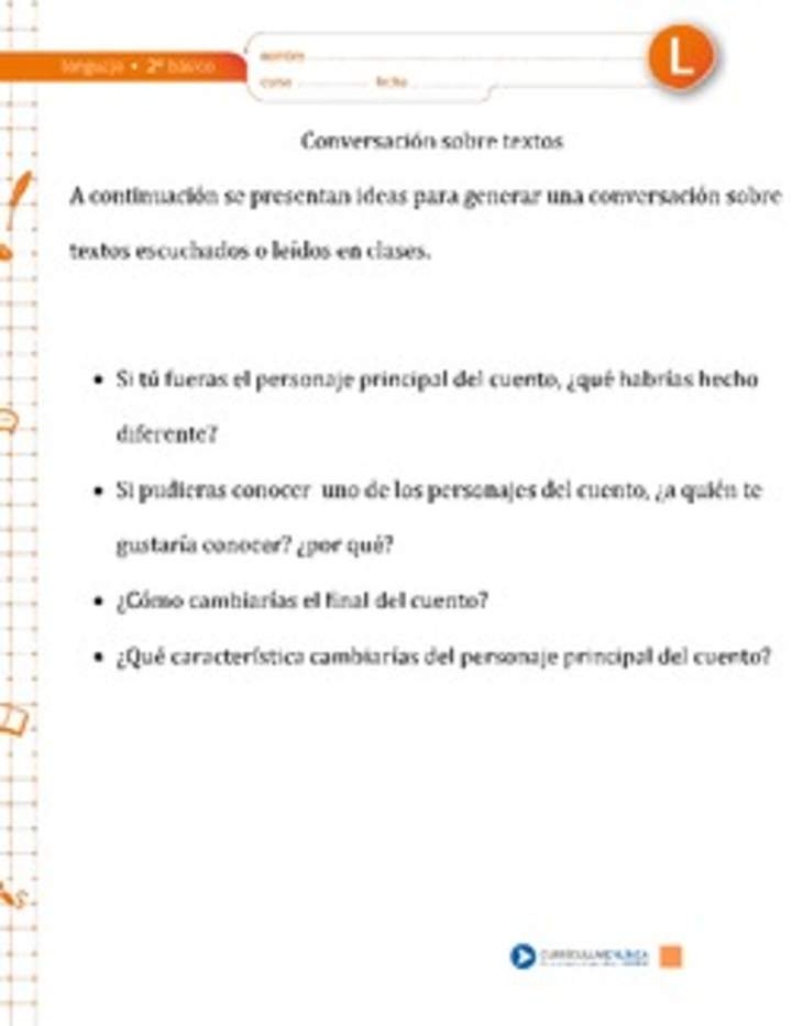 Conversación sobre textos