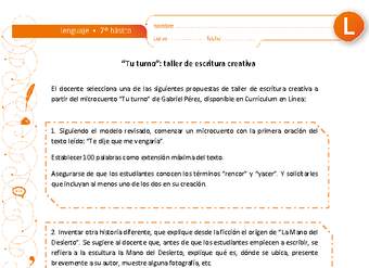 "Tu turno": taller de escritura creativa