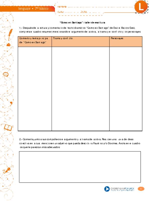 "Como en Santiago": taller de escritura