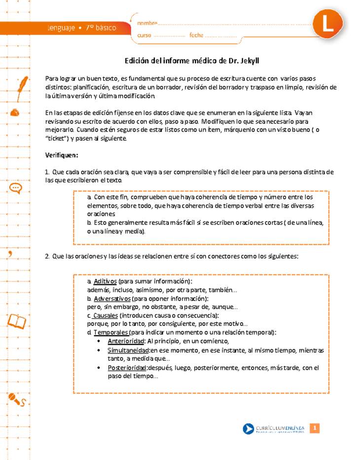 Edición del informe médico de Dr. Jekyll