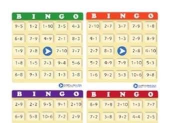 Juego: bingo compuesto de adiciones (IV)