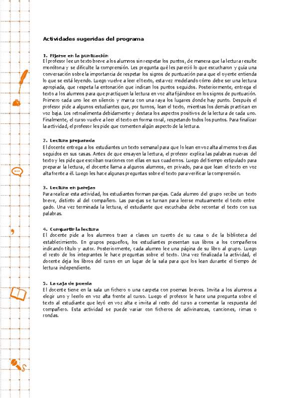 Actividades sugeridas Unidad 3