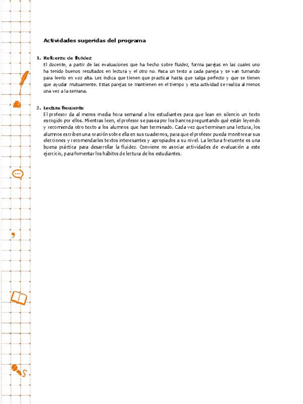 Actividades sugeridas Unidad 4