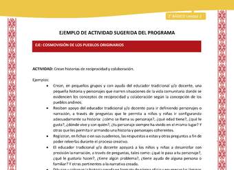 Actividad sugerida: LC02 - Colla - U2 - N°9: Crean historias de reciprocidad y colaboración.
