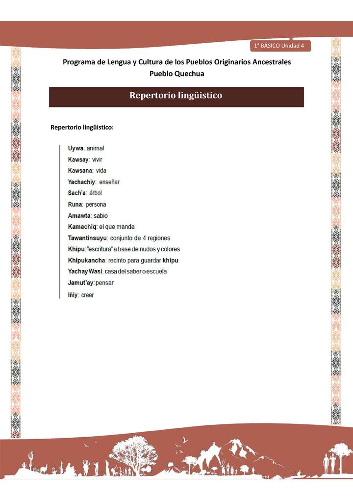 Microsoft Word - QUECHUA-LC01-U04-Orientaciones al docente - Repertorio lingüistico