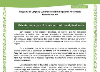 01-Orientaciones al docente - LC01-RAPANUI - U03 - INTRODUCCIÓN