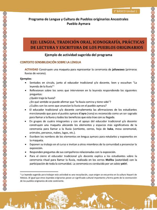 02-Actividad Sugerida LC03 U01-LS01-Construyen  una  maqueta  para  representar  la  ceremonia  dejalluwawa(primeras lluvias de verano) 02-Actividad Sugerida LC03 U01-LS01-Construyen  una  maqueta  para  representar  la  ceremonia  dejalluwawa(primeras lluvias de verano)