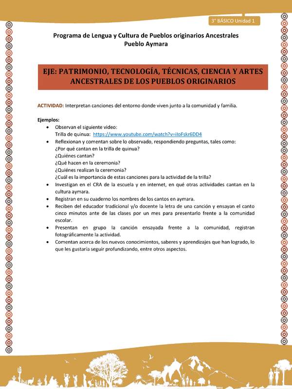 12-Actividad Sugerida LC03 U01-OA16-Interpretan canciones del entorno donde viven junto a la comunidad y familia. 12-Actividad Sugerida LC03 U01-OA16-Interpretan canciones del entorno donde viven junto a la comunidad y familia.
