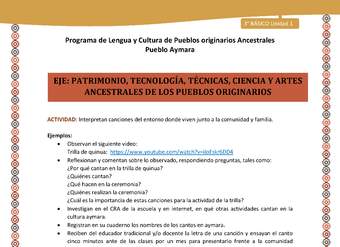 12-Actividad Sugerida LC03 U01-OA16-Interpretan canciones del entorno donde viven junto a la comunidad y familia. 12-Actividad Sugerida LC03 U01-OA16-Interpretan canciones del entorno donde viven junto a la comunidad y familia.