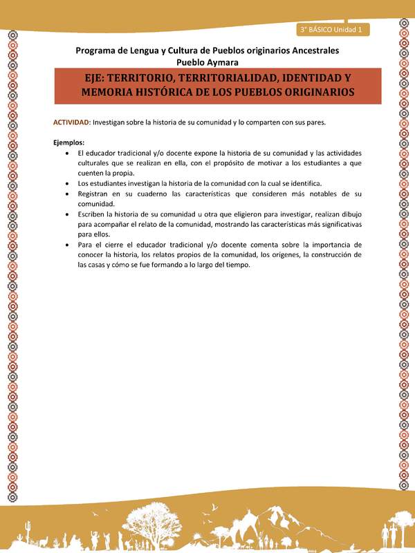 08-Actividad Sugerida LC03 U01-0A07-Investigan sobre la historia de su comunidad y lo comparten con sus pares 08-Actividad Sugerida LC03 U01-0A07-Investigan sobre la historia de su comunidad y lo comparten con sus pares