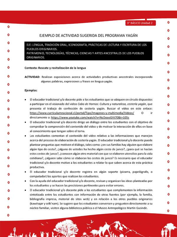 Realizan exposiciones acerca de actividades productivas ancestrales incorporando algunas palabras, expresio Realizan exposiciones acerca de actividades productivas ancestrales incorporando algunas palabras, expresio