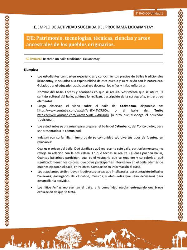 Recrean un baile tradicional Lickanantay Recrean un baile tradicional Lickanantay