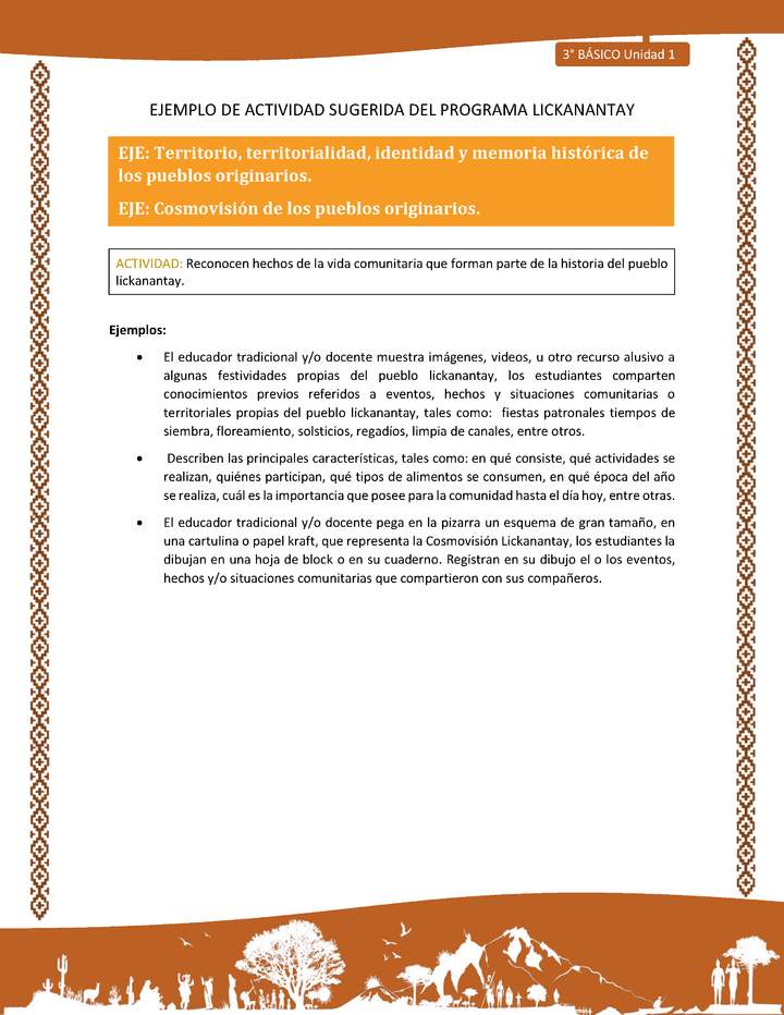 Reconocen hechos de la vida comunitaria que forman parte de la historia del pueblo lickanantay  Reconocen hechos de la vida comunitaria que forman parte de la historia del pueblo lickanantay
