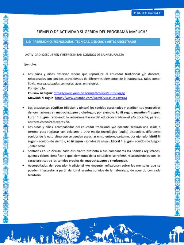 Descubren y representan sonidos de la naturaleza Descubren y representan sonidos de la naturaleza