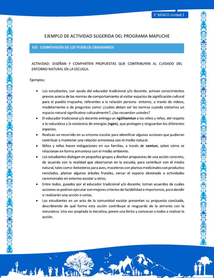 Diseñan y comparten propuestas que contribuyen al cuidado del entorno natural en la escuela Diseñan y comparten propuestas que contribuyen al cuidado del entorno natural en la escuela