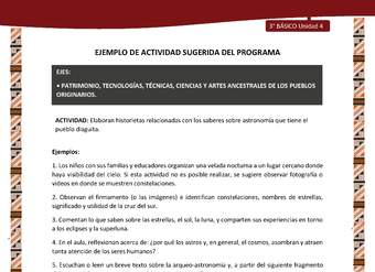 01-Actividad Sugerida LC03 DIA-U04-OA14- Elaboran historietas relacionadas con los saberes sobre astronomía que tiene el pueblo diaguita. 01-Actividad Sugerida LC03 DIA-U04-OA14- Elaboran historietas relacionadas con los saberes sobre astronomía que tiene el pueblo diaguita.