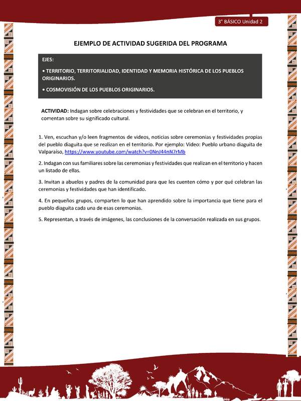 01-Actividad Sugerida LC03 DIA-U02-OA06;OA11-Indagan sobre celebraciones y festividades que se celebran en el territorio, y comentan sobre su significado cultural. 01-Actividad Sugerida LC03 DIA-U02-OA06;OA11-Indagan sobre celebraciones y festividades que se celebran en el territorio, y comentan sobre su significado cultural.