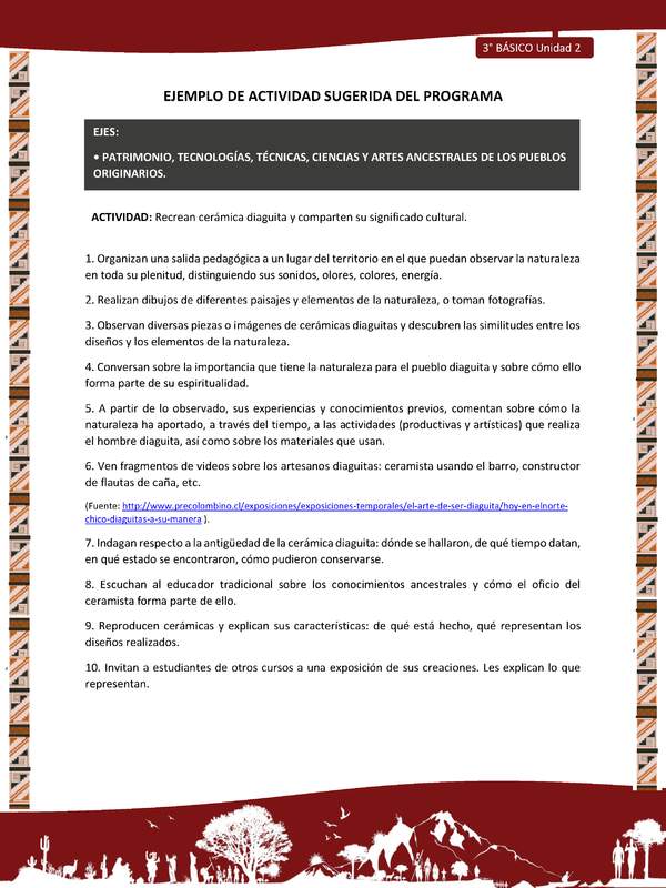 01-Actividad Sugerida LC03 DIA-U01-OA13- Recrean cerámica diaguita y comparten su significado cultural. 01-Actividad Sugerida LC03 DIA-U01-OA13- Recrean cerámica diaguita y comparten su significado cultural.
