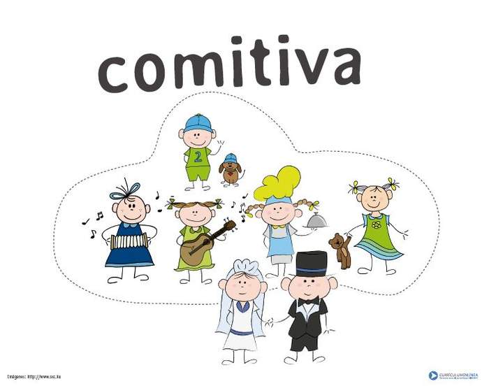 Afiche de vocabulario: comitiva