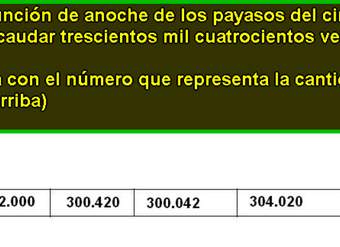 Número escrito en palabras y con símbolos