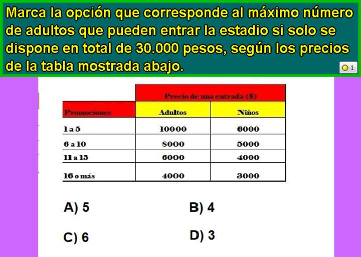 Precios de entradas (VI)