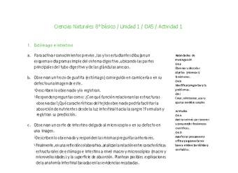 Ciencias Naturales 8° básico-Unidad 1-OA5-Actividad 1