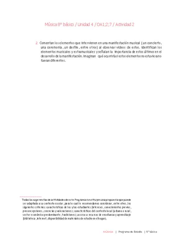 Música 8° básico-Unidad 4-OA1;2;7-Actividad 2