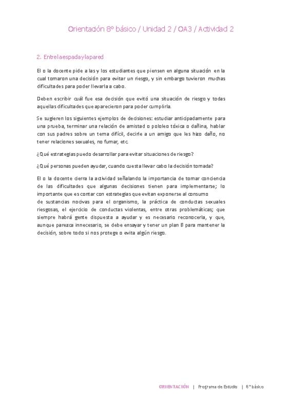 Orientación 8° básico-Unidad 2-OA3-Actividad 2
