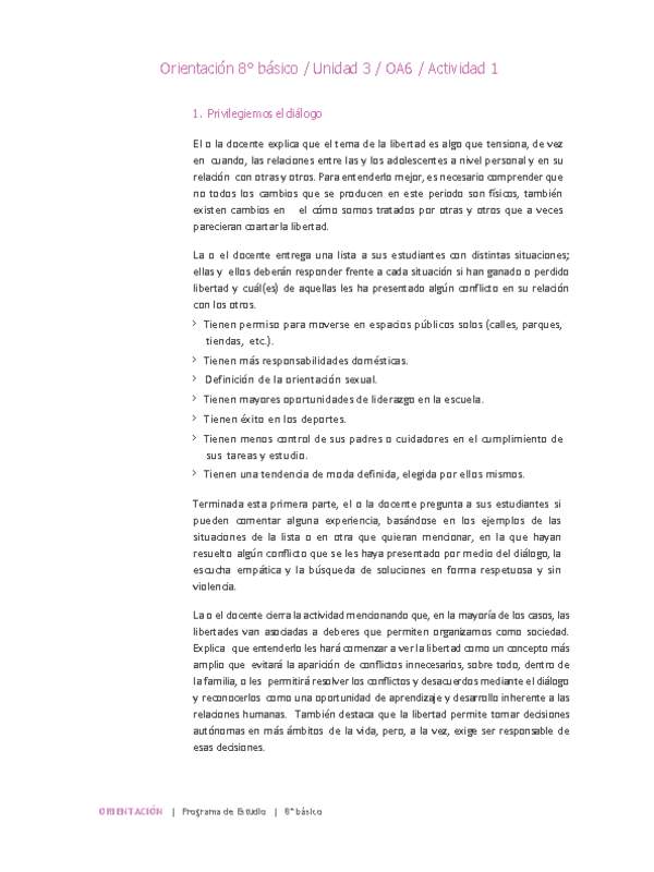 Orientación 8° básico-Unidad 3-OA6-Actividad 1