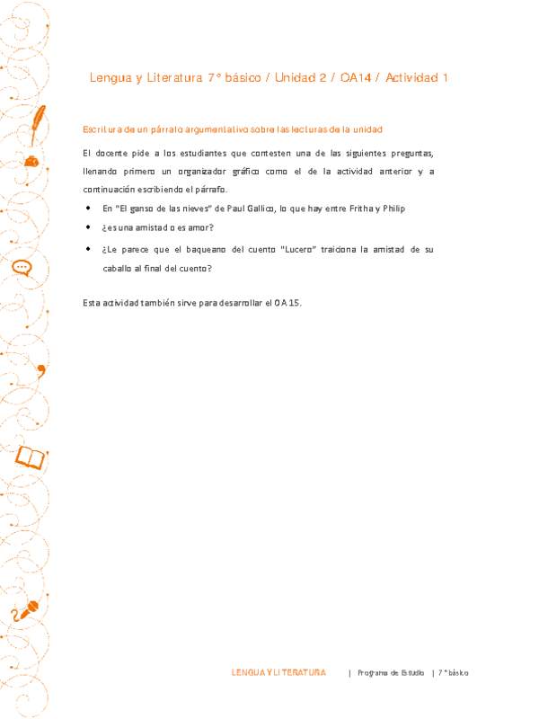 Lengua y Literatura 7° básico-Unidad 2-OA14-Actividad 1
