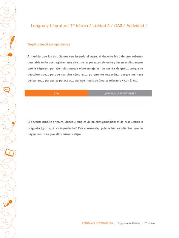 Lengua y Literatura 7° básico-Unidad 2-OA3-Actividad 1